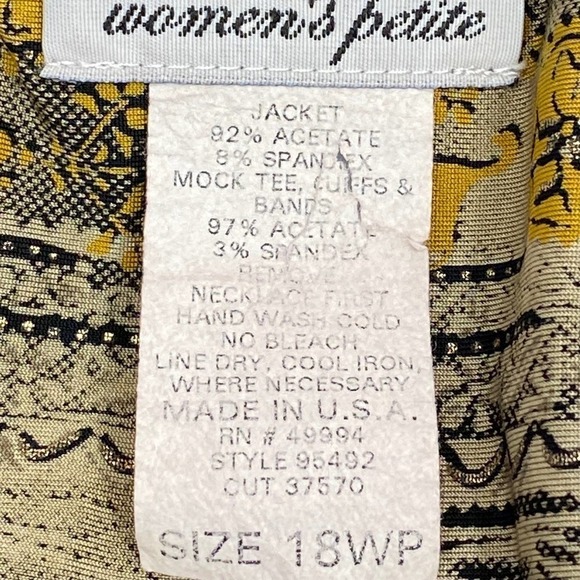 R&m Richards Cardigan Mock Blouse Shirt Set 18WP - Picture 10 of 11